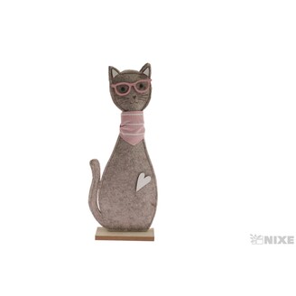 KOČKA FILC 12x32cm*ŠEDÁ