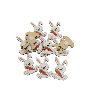 ZAJÍC NALEP. 3x4,5cm 12ks*MIX BAREV