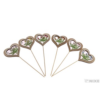 ZÁPICH SRDCE 8x8x22cm 6ks*MIX BAREV