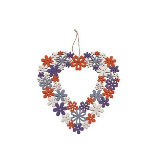 ZÁVĚS SRDCE 20x21cm*MIX BAREV