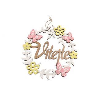 ZÁVĚS VÍTEJTE 23cm*MIX BAREV