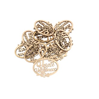 OVÁL NALEP. VELIKONOCE 3,5cm 10ks*PŘÍRODNÍ