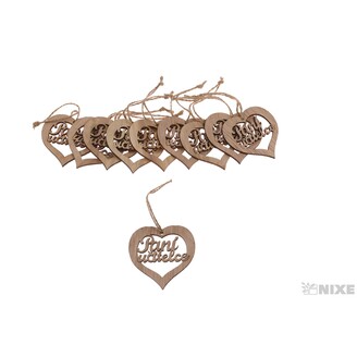 ZÁVĚS D UČITELKA 6,5cm 10ks*PŘÍRODNÍ