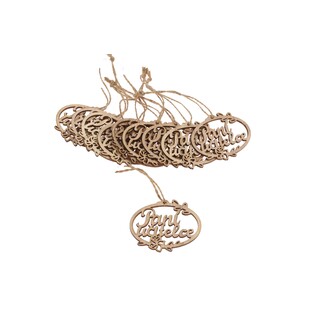 ZÁVĚS D UČITELKA 6,5cm 10ks*PŘÍRODNÍ