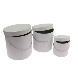 KVĚTINOVÝ BOX 19x20cm 16,5x17,5 12X12,5*BÍLÁ