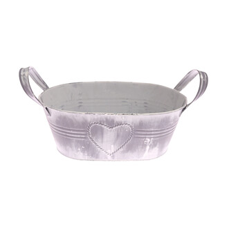 PLECHOVÝ OBAL OVÁL 10x15x25cm*STŘÍBRNÁ