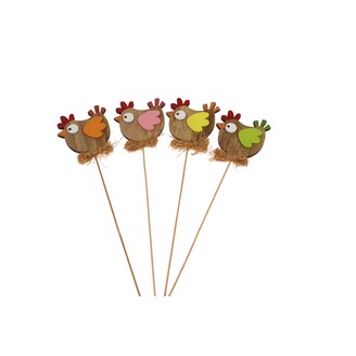 ZÁPICH SLEPICE 6x26cm 12ks*MIX BAREV