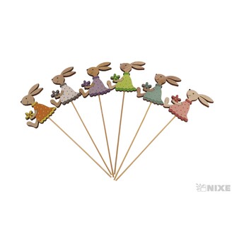 ZÁPICH ZAJÍC 6x5x22cm 6ks*MIX BAREV