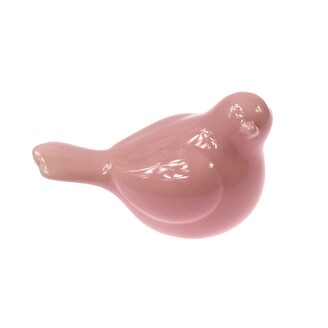 PTÁČEK KERAMIKA 13x8cm*RŮŽOVÁ