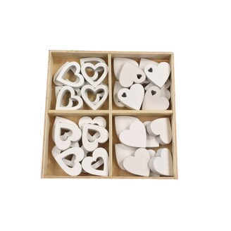 SRDCE D 2,5x2,5cm 32ks*BÍLÁ