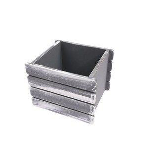 OBAL DŘEVO 11x11x10cm*ŠEDÁ