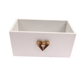 OBAL DŘEVO 22x11x10cm*BÍLÁ