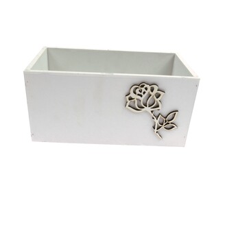 OBAL DŘEVO 22x11x10cm*BÍLÁ