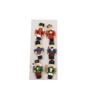 LOUSKÁČEK VOJÁK NALEP 5cm 6ks*MIX BAREV