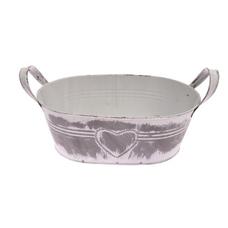 PLECHOVÝ OBAL OVÁL 11x19x29cm*STŘÍBRNÁ