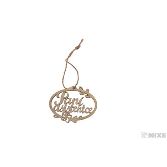 ZÁVĚS D ASISTENTKA 6,5cm 10ks*PŘÍRODNÍ