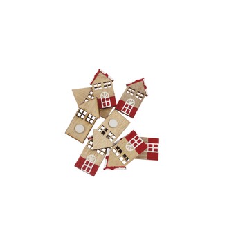 VÁNOCE NALEP 8ks 3cm*MIX BAREV