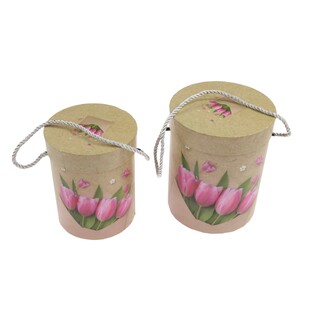 KVĚTINOVÝ BOX 2ks pr. 17x13cm 15x11*MIX BAREV