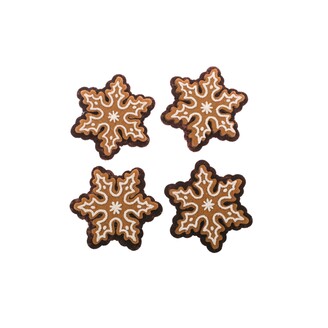 PERNÍČEK VLOČKA NALEP. 4,5cm 12ks*HNĚDÁ