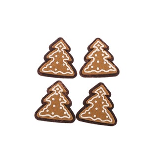 PERNÍČEK STROMEK NALEP. 4,5cm 12ks*HNĚDÁ