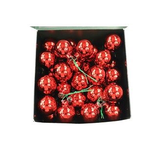 KOULE NA DR. 4x10cm 36ks*ČERVENÁ