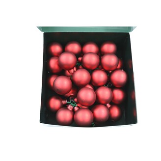 KOULE NA DR. 4x10cm 36ks MAT*ČERVENÁ