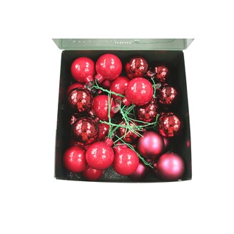 KOULE NA DR. 4x10cm 36ks MIX*ČERVENÁ