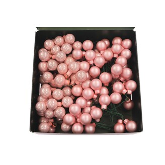 KOULE NA DR. 2x10,5cm 144ks MIX*RŮŽOVÁ