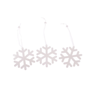 ZÁVĚS VLOČKA 3ks 8cm*BÍLÁ