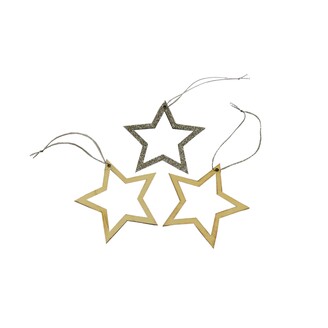 ZÁVĚS HVĚZDA 3ks 9cm*MIX BAREV