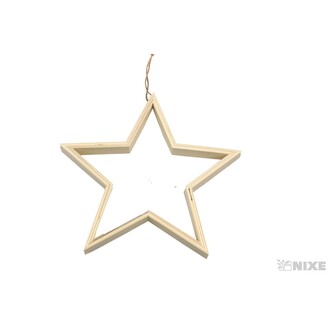 ZÁVĚS HVĚZDA 28cm*PŘÍRODNÍ