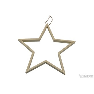 ZÁVĚS HVĚZDA 34cm*PŘÍRODNÍ