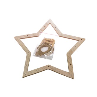 ZÁVĚS HVĚZDA 30cm*PŘÍRODNÍ