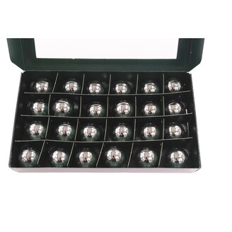 KOULE ZÁVĚS 2,5cm 24ks*STŘÍBRNÁ