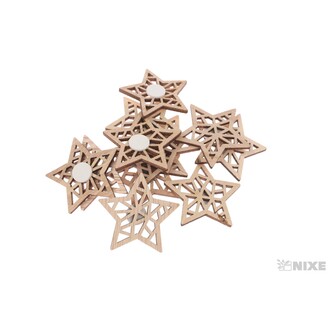 HVĚZDA NALEPOVACÍ 4cm 8ks*PŘÍRODNÍ