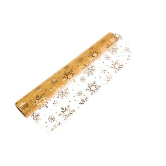 ORGANZA VZOR 325-FX 36cmx5yd*ZLATÁ V+