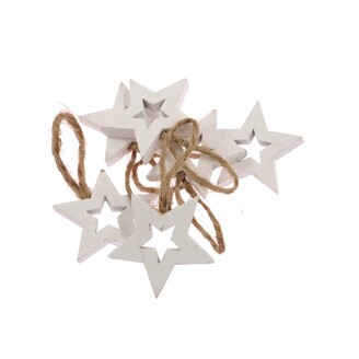 ZÁVĚS HVĚZDA 3cm 6ks*BÍLÁ