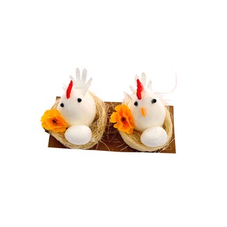 KUŘÁTKA HNÍZDO 5cm 2ks*ŽLUTÁ