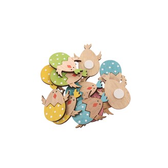 KUŘÁTKA NALEP 3x4cm 12ks*MIX BAREV