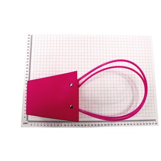 TAŠKA PLAST 12x12x08cm*RŮŽOVÁ TM.