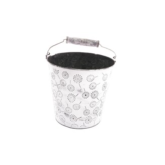 PLECHOVÝ KBELÍK 20x19cm*BÍLÁ