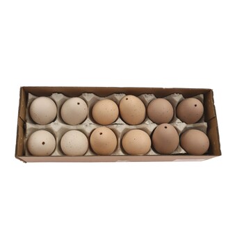 VAJÍČKA 12ks 6cm*PŘÍRODNÍ