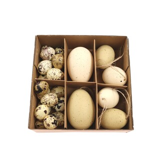 VAJÍČKA 26ks 3-5-8cm*PŘÍRODNÍ