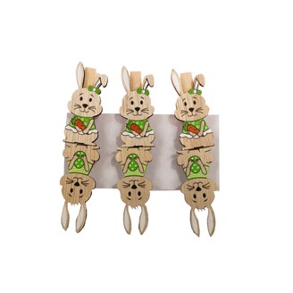 KOLÍČEK ZAJÍC 4,5cm 6ks*MIX BAREV