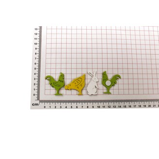 VELIKONOCE NALEP 4,5cm 12ks*MIX BAREV