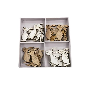 ZAJÍC 4cm 24ks*MIX BAREV