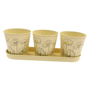 PLECHOVÝ TROJOBAL pr.10,5cm*ŽLUTÁ