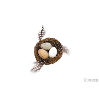HNÍZDO 7cm 12ks*HNĚDÁ