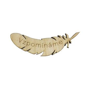 PEŘÍ VZPOMÍNÁME XD 10X3cm 6ks*PŘÍRODNÍ