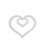 ZÁVĚS SRDCE 18x20cm*BÍLÁ